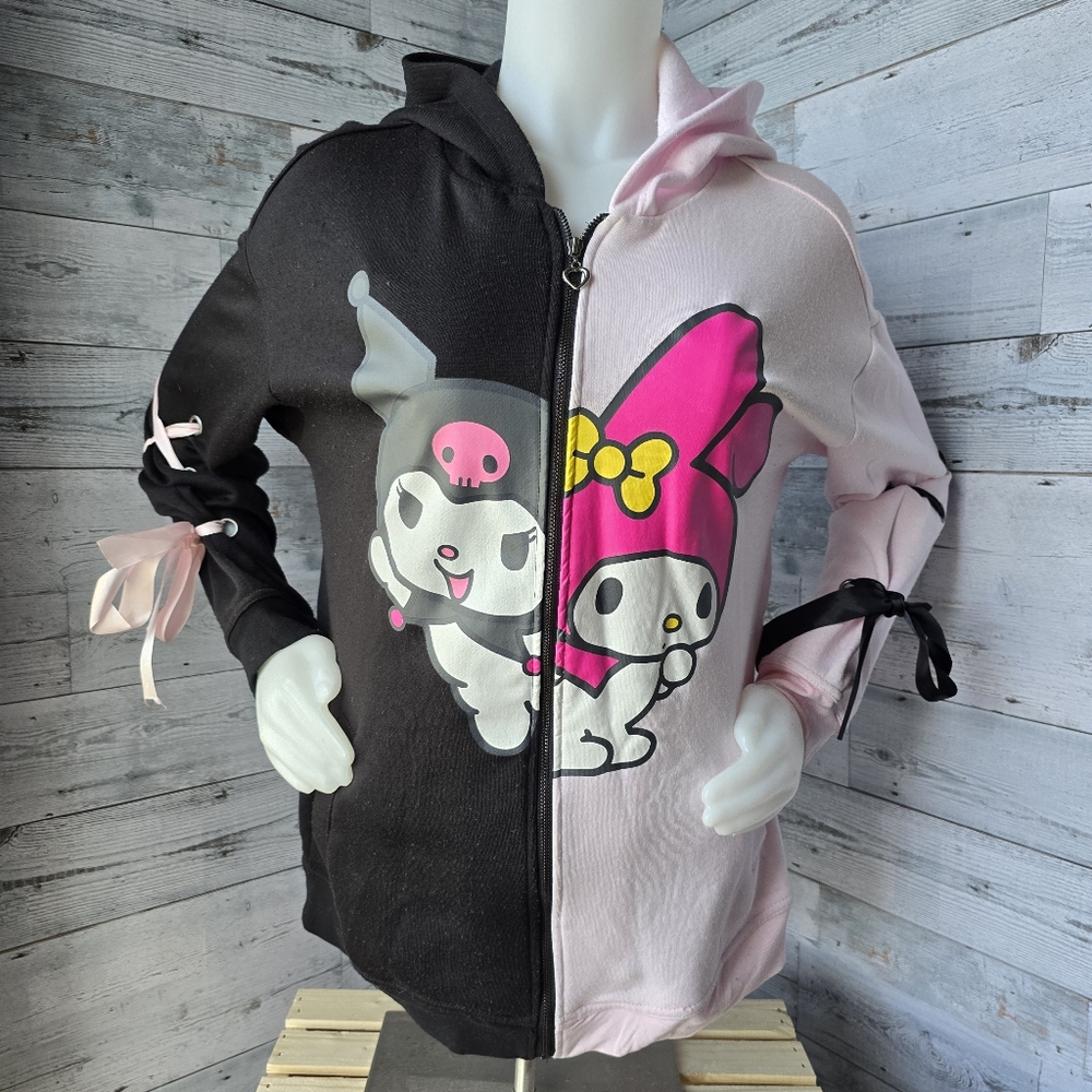 Sanrio My Melody & Kuromi Split Lace Up Hoodie Womens Large